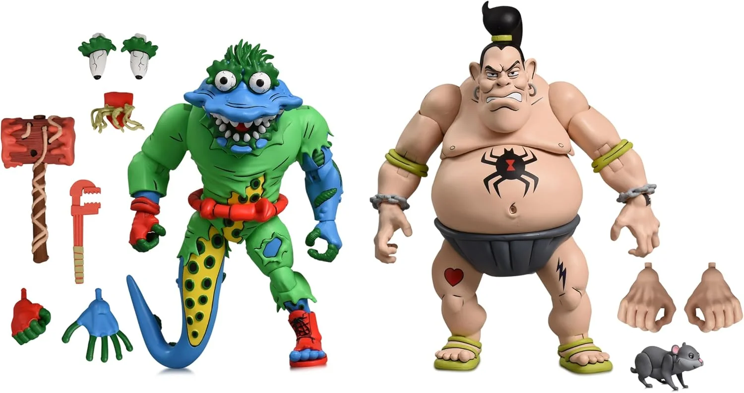 Figura Tortugas Ninja Tattoo y Wyrm (Pack x2) (dibujo 1987) 18 cm – NECA