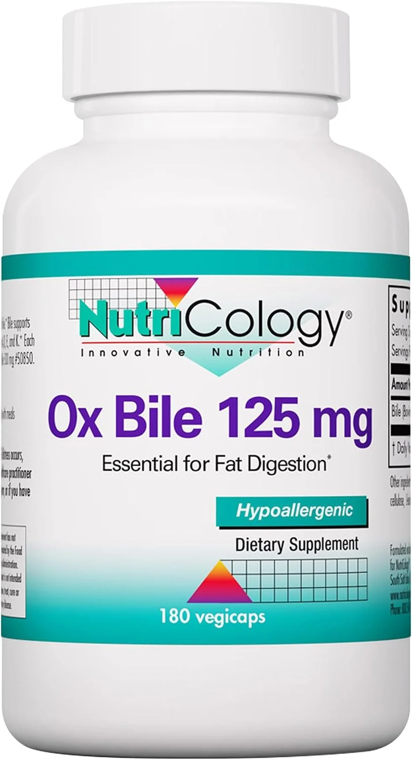 Bilis Bovina Concentrada 125 mg · 180 cápsulas