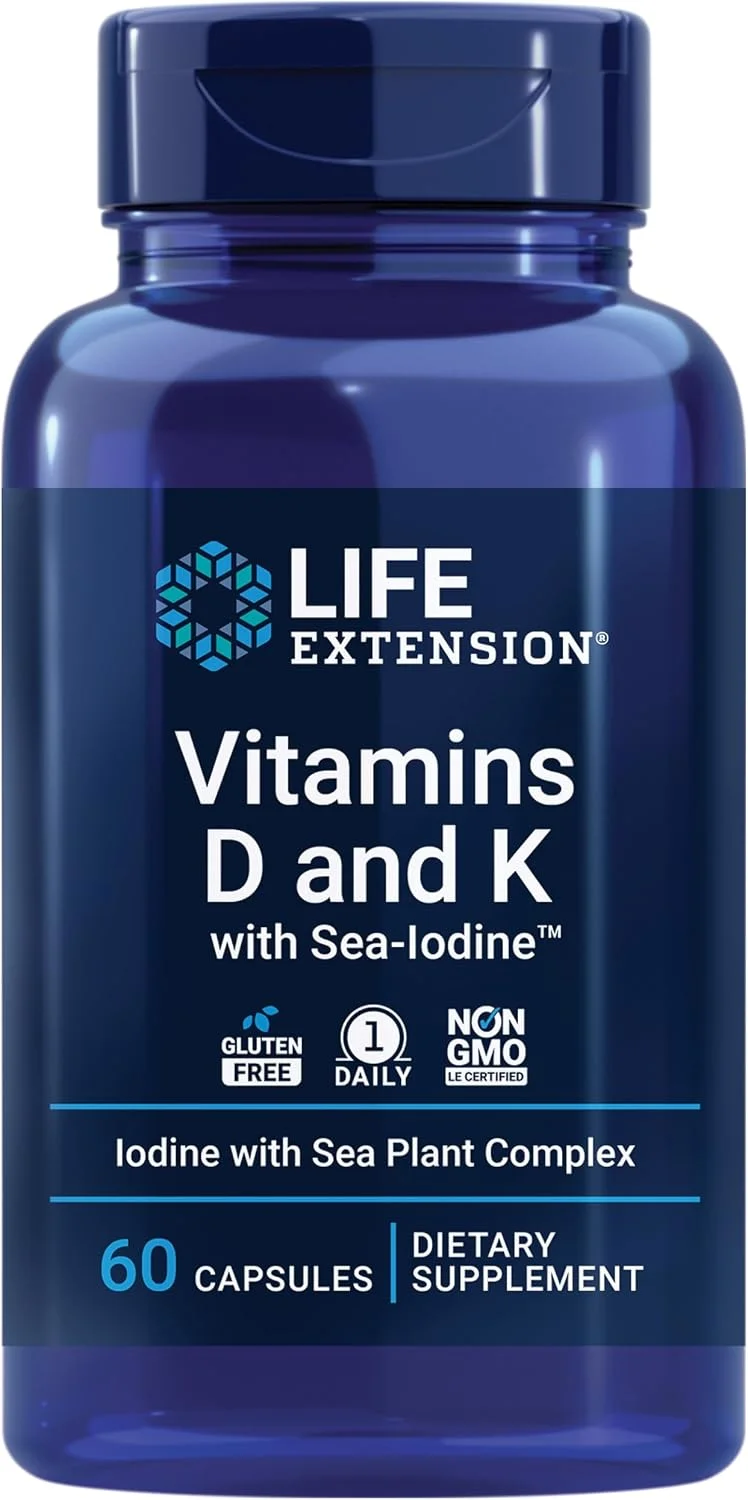 Vitaminas D y K con Sea-Iodine · 60 cápsulas