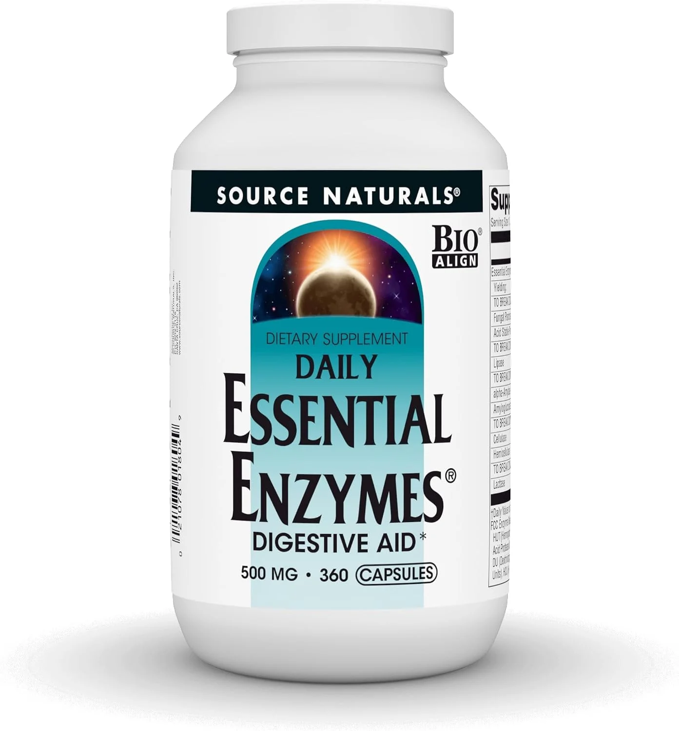 Daily Essential Enzymes 500 mg · 360 cápsulas