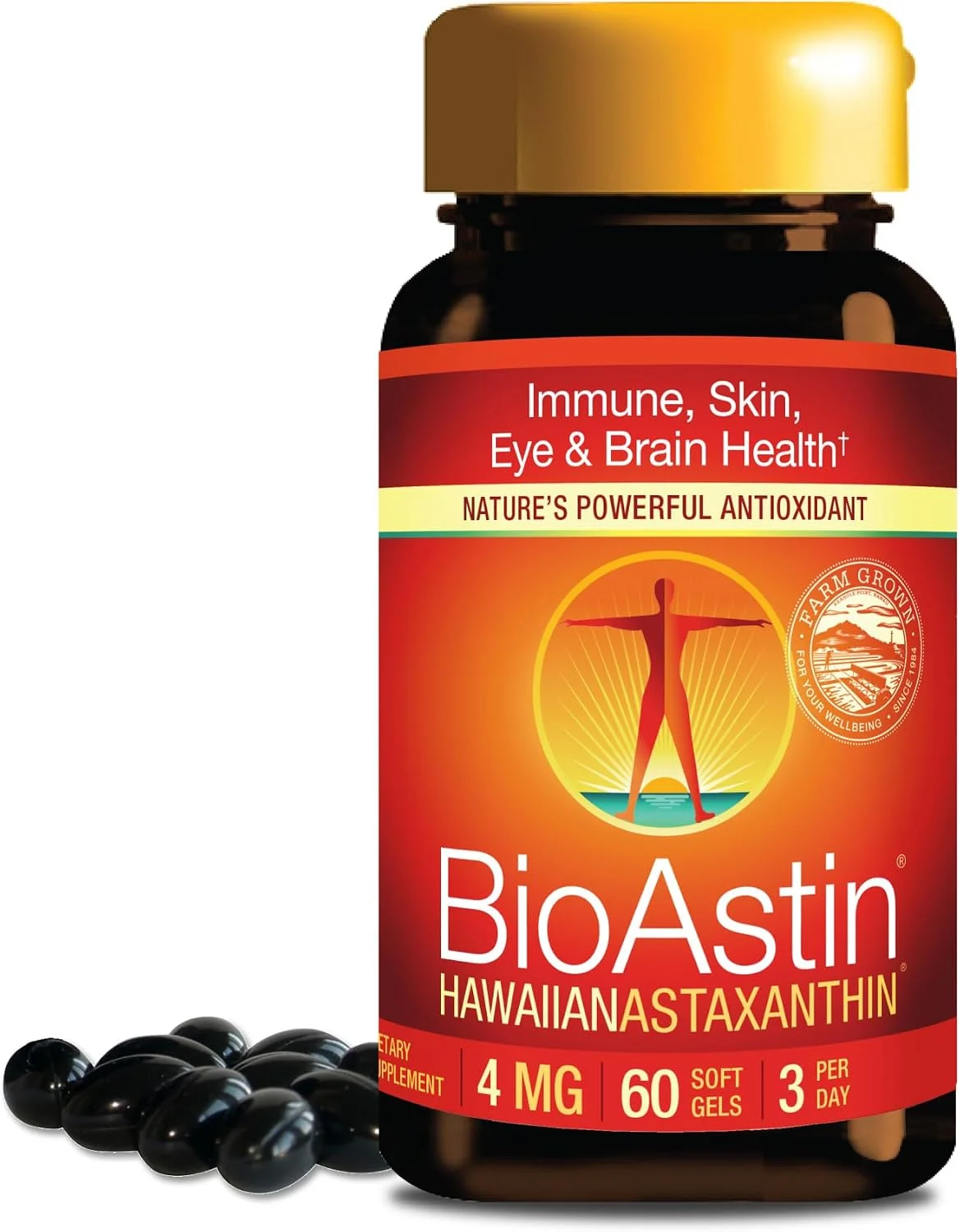 BioAstin Astaxantina 4 mg · 60 cápsulas blandas