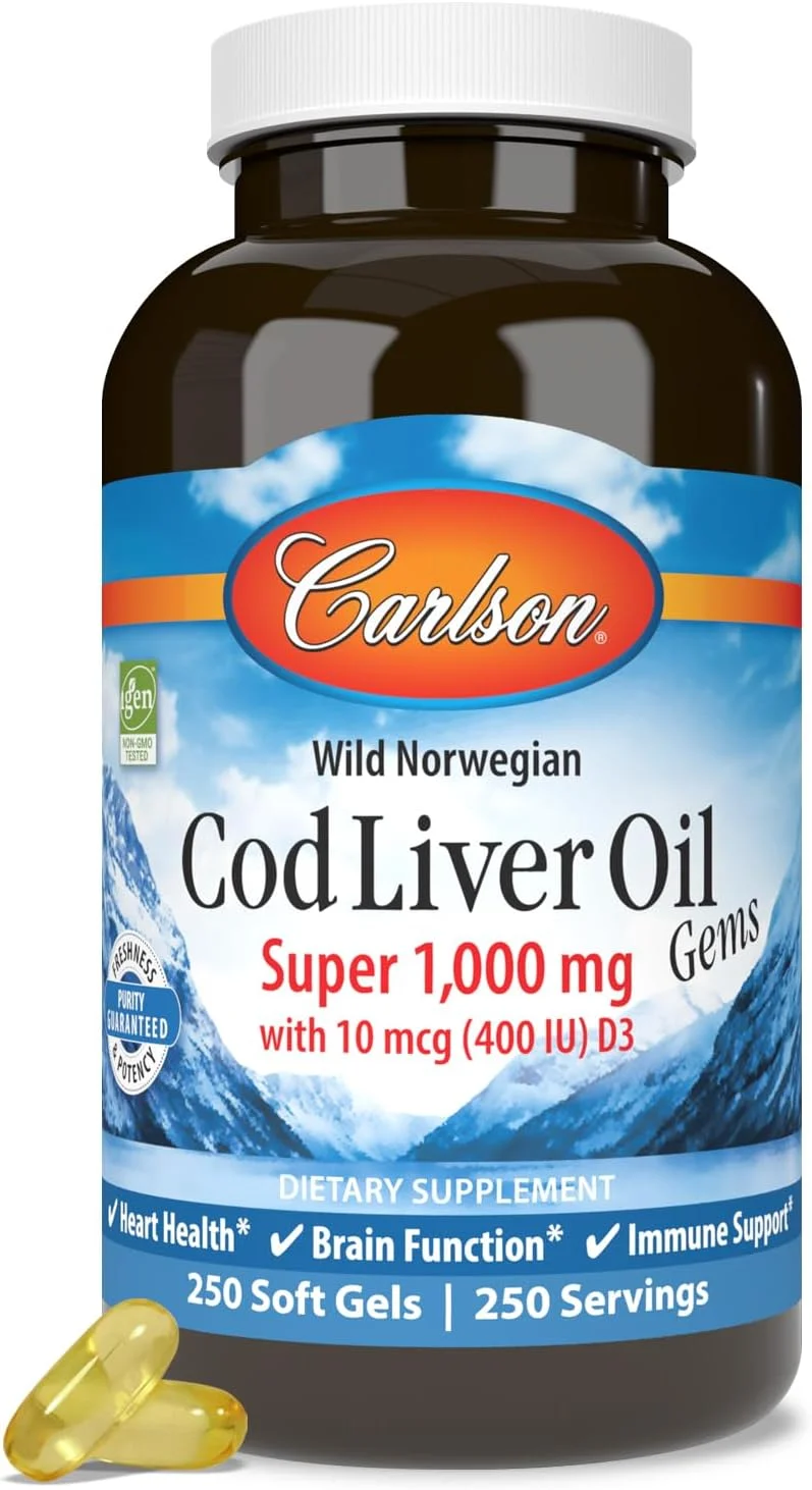 Aceite de Hígado de Bacalao 1000 mg · 250 cápsulas blandas