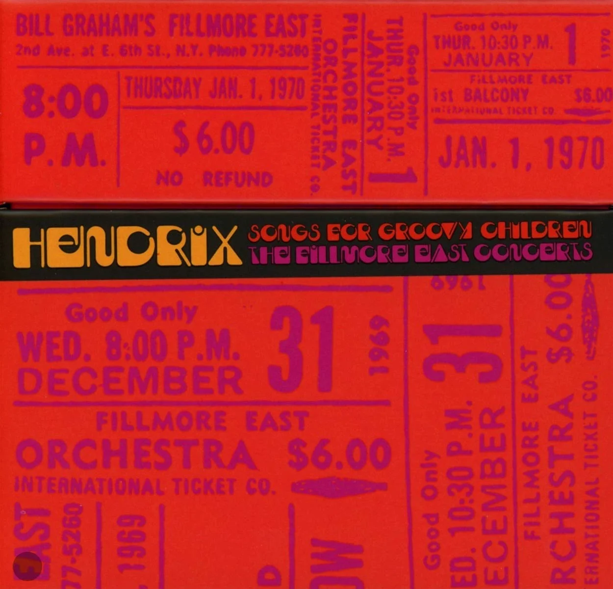 Jimi Hendrix – Songs for Groovy Children: The Fillmore East Concerts (CD, box set 5 discos)