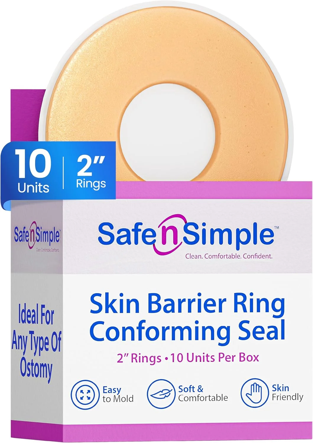 Sellos Adhesivos para Estoma 2'' · Pack de 10