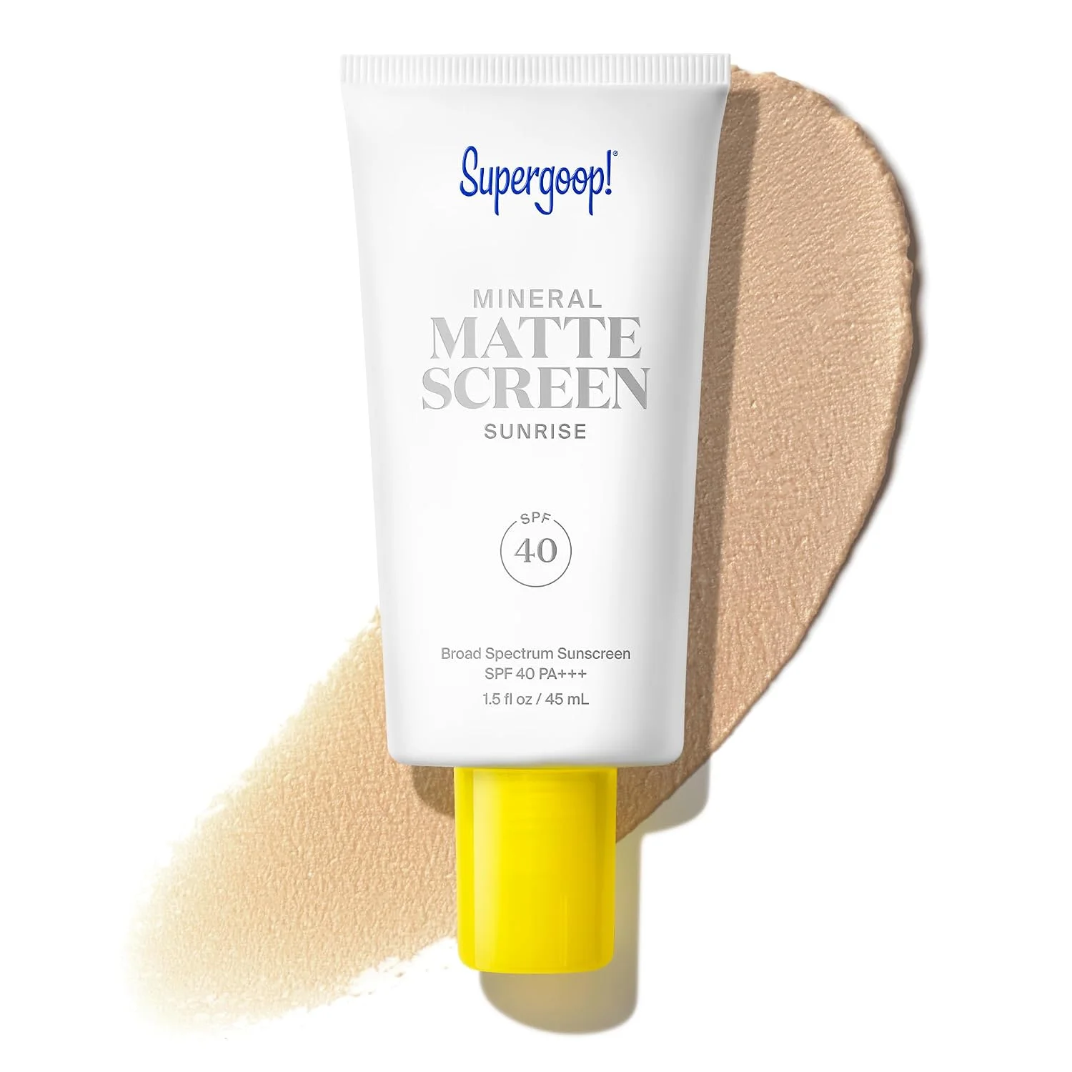 Supergoop! Mattescreen protector solar facial mineral con color FPS 40 tono Sunrise · 44 ml