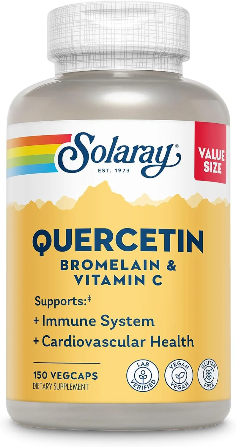 Solaray Quercetina con bromelina y vitamina C — 150 cápsulas vegetales