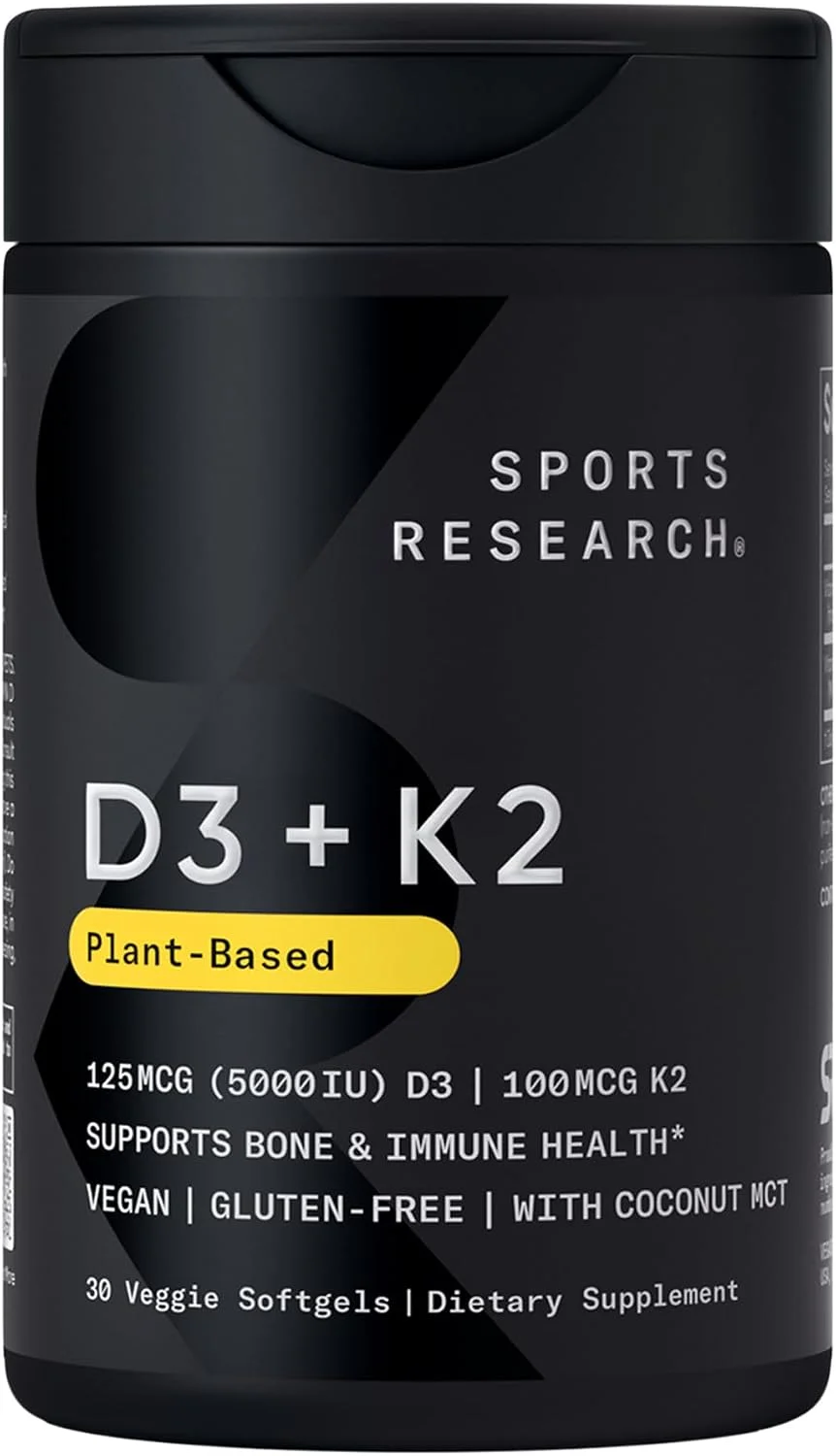 Vitamina D3 + K2 Vegana · 30 cápsulas