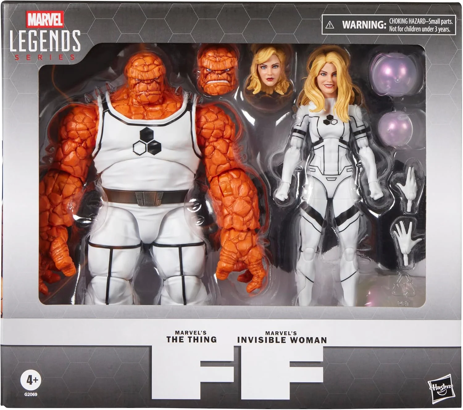 Figura Marvel Legends Pack x2 The Thing e Invisible Woman (Future Foundation, Fantastic Four) 15 cm – Hasbro