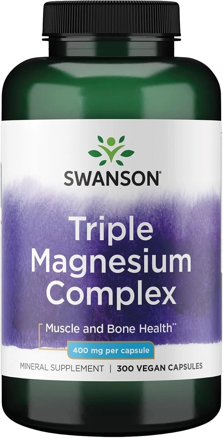 Swanson Complejo Triple de Magnesio 400 mg — 300 cápsulas vegetales