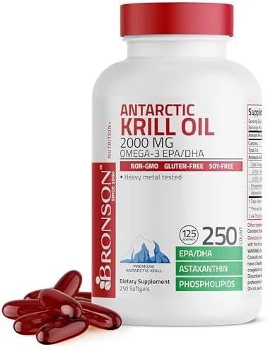 Aceite de Krill Antártico 2000 mg – 250 softgels