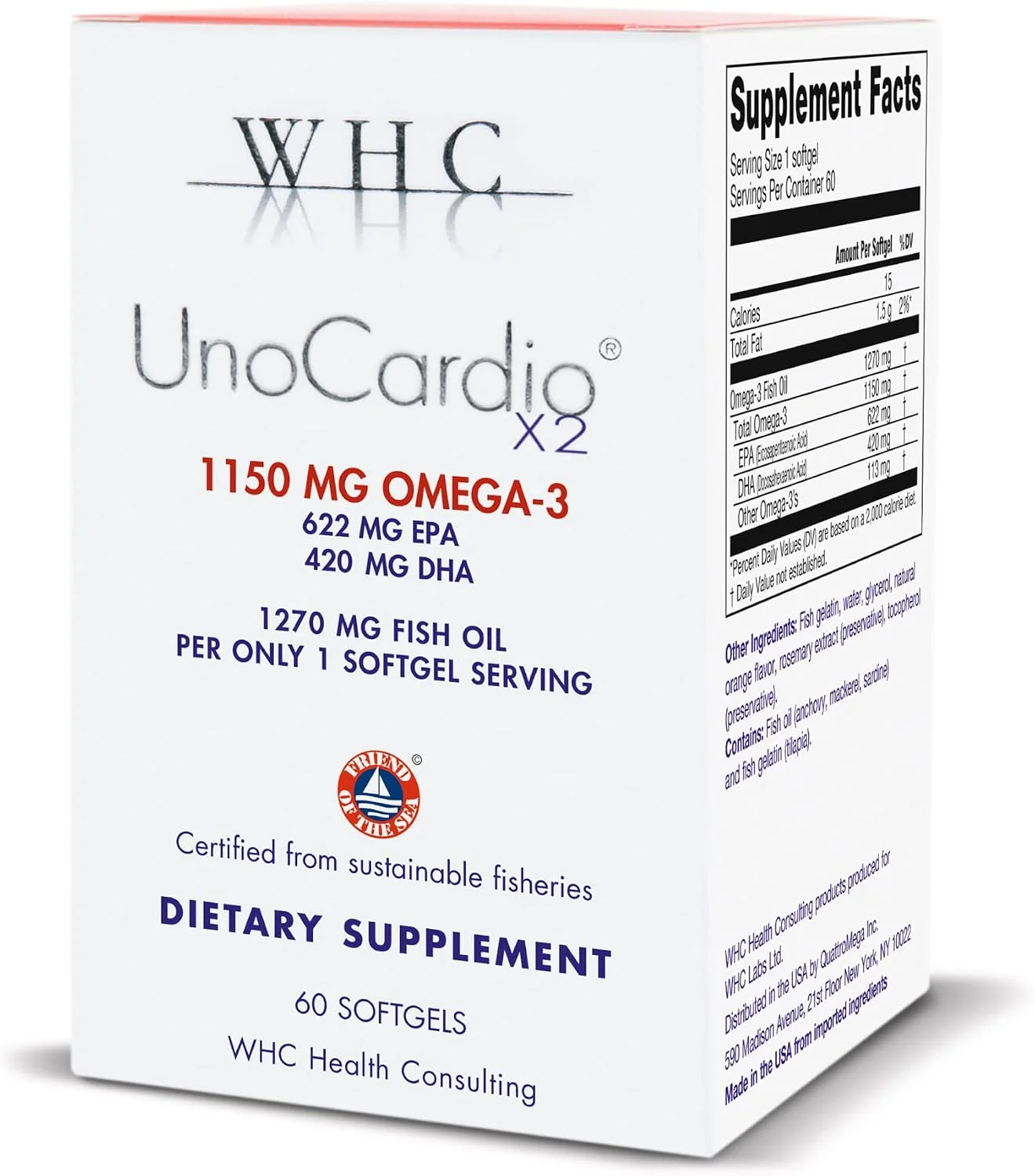 UnoCardio X2 Omega-3 – 60 cápsulas blandas