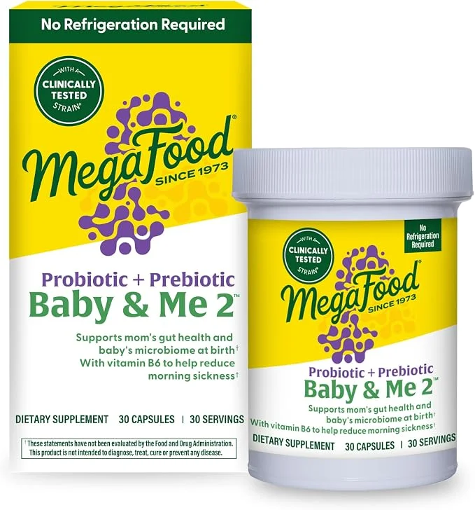 MegaFood Baby & Me 2 Prenatal Probiotic + Prebiotic – 30 cápsulas