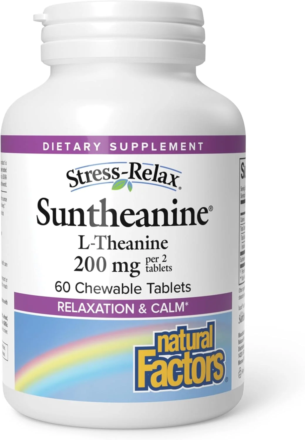 Suntheanine L-Teanina 200 mg · 60 tabletas masticables