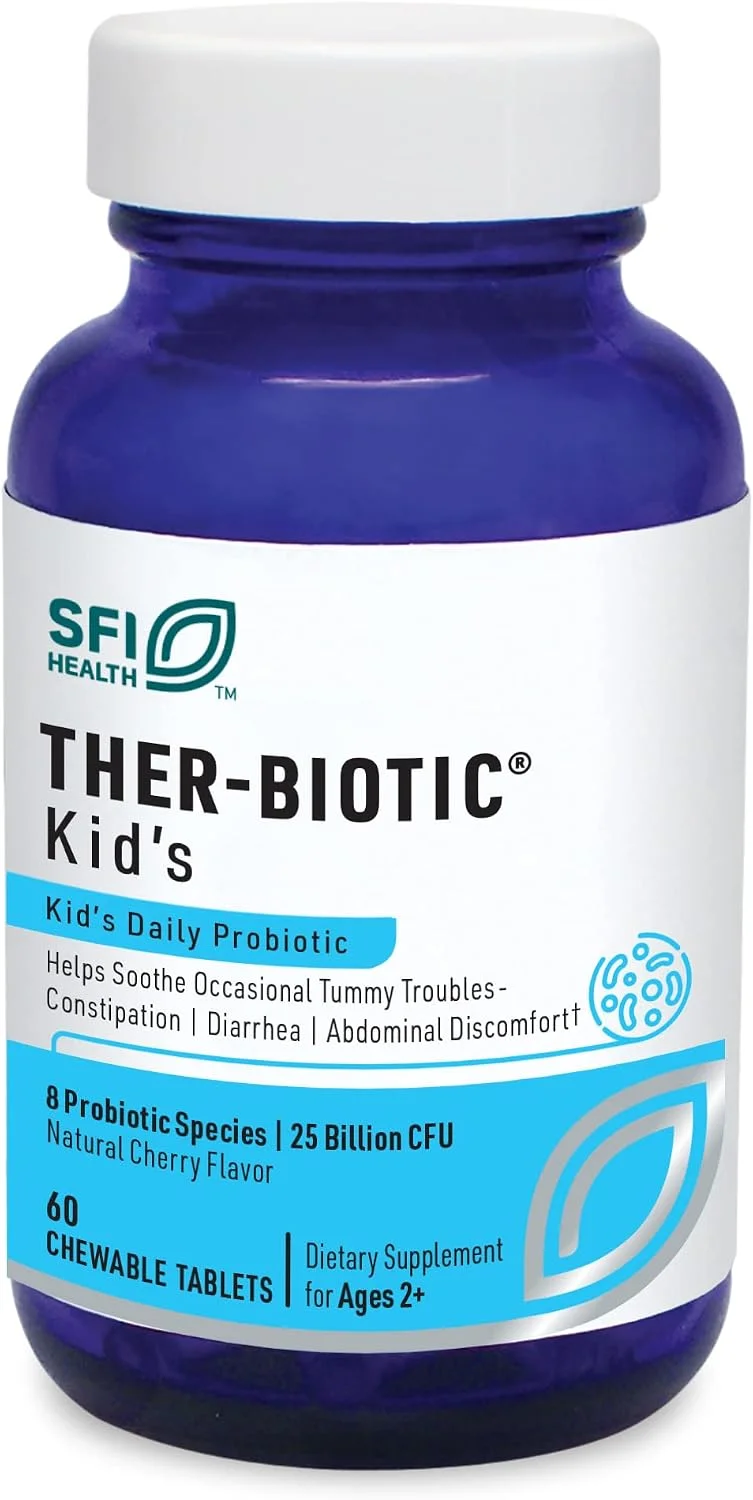 Ther-Biotic Kids Probiótico Masticable Cereza · 60 comprimidos
