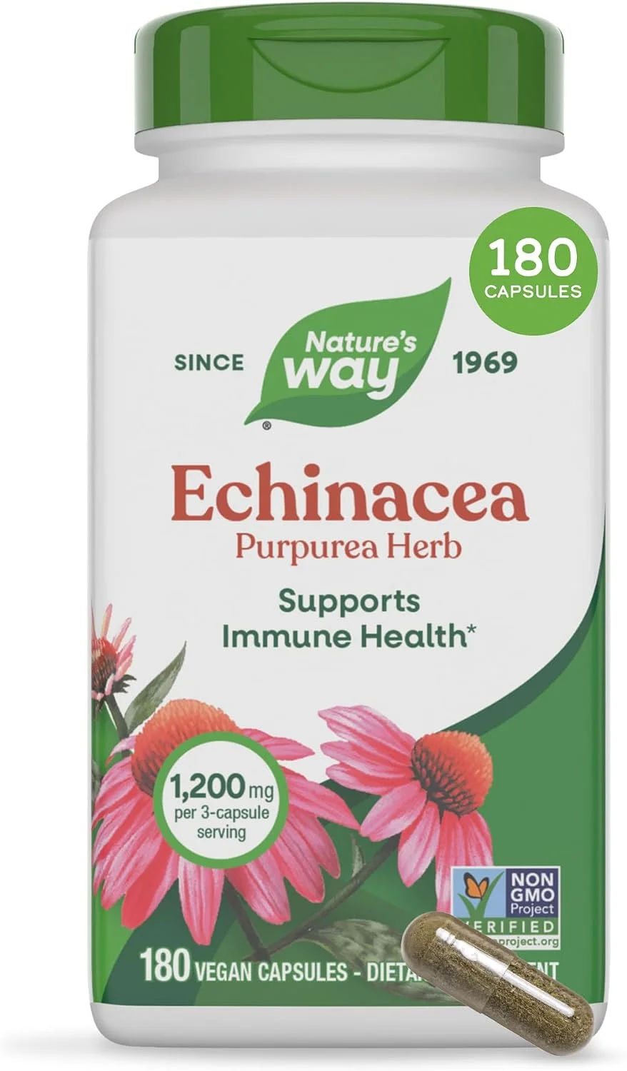 Equinácea Purpúrea 1200 mg · 180 cápsulas