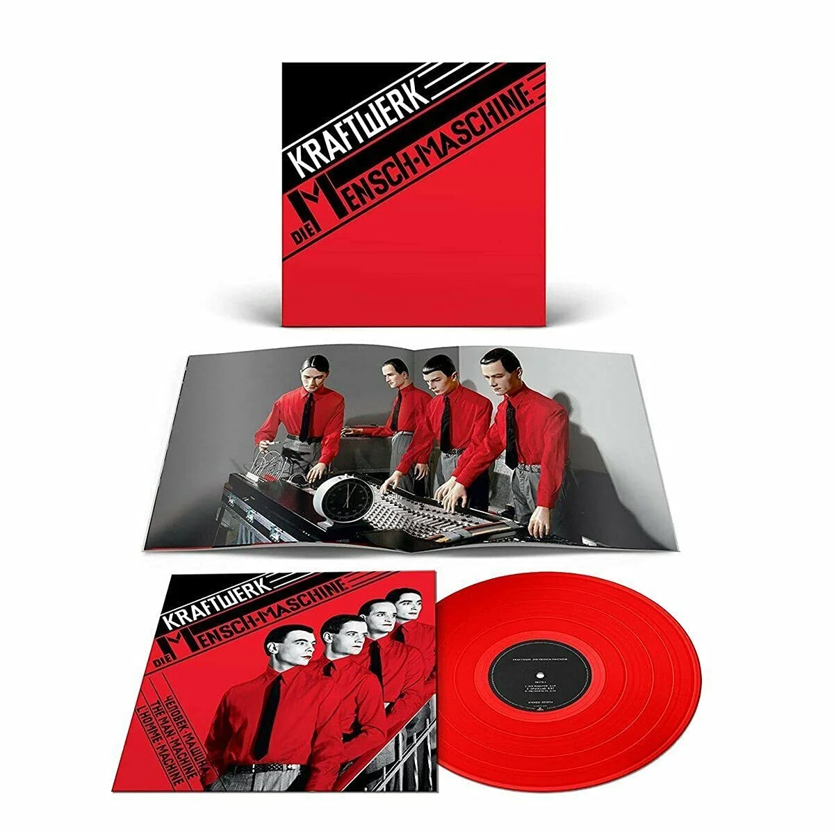 Kraftwerk – Die Mensch-Maschine (versión en alemán) (Vinilo, LP, 180 g, vinilo rojo transparente)