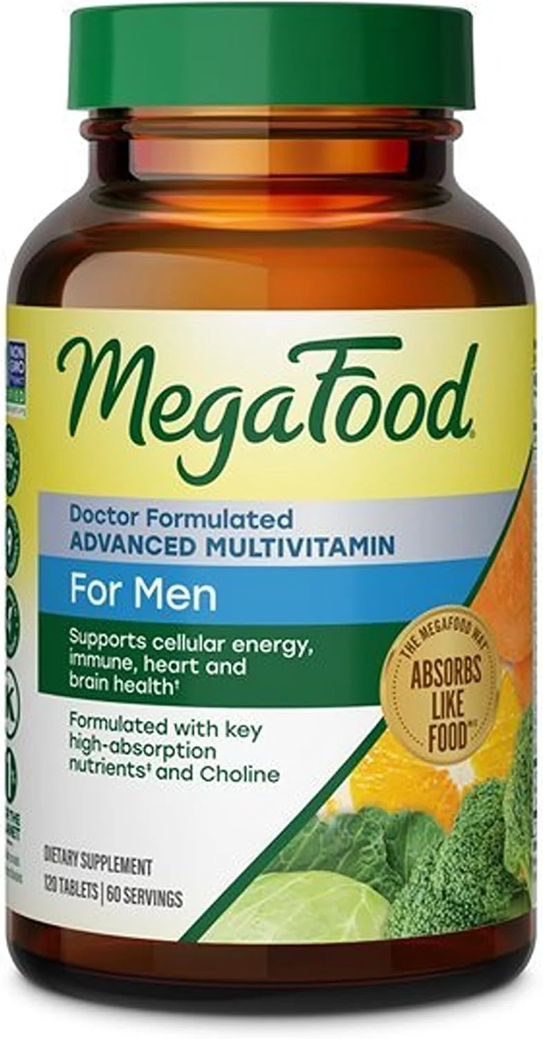 MegaFood Advanced Multivitamin para hombres — 120 tabletas
