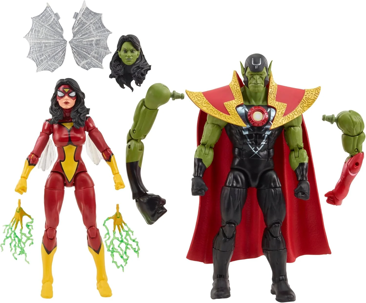 Figura Marvel Legends Pack x2 Skrull Queen y Super-Skrull (Avengers, 60 aniversario) 15 cm – Hasbro