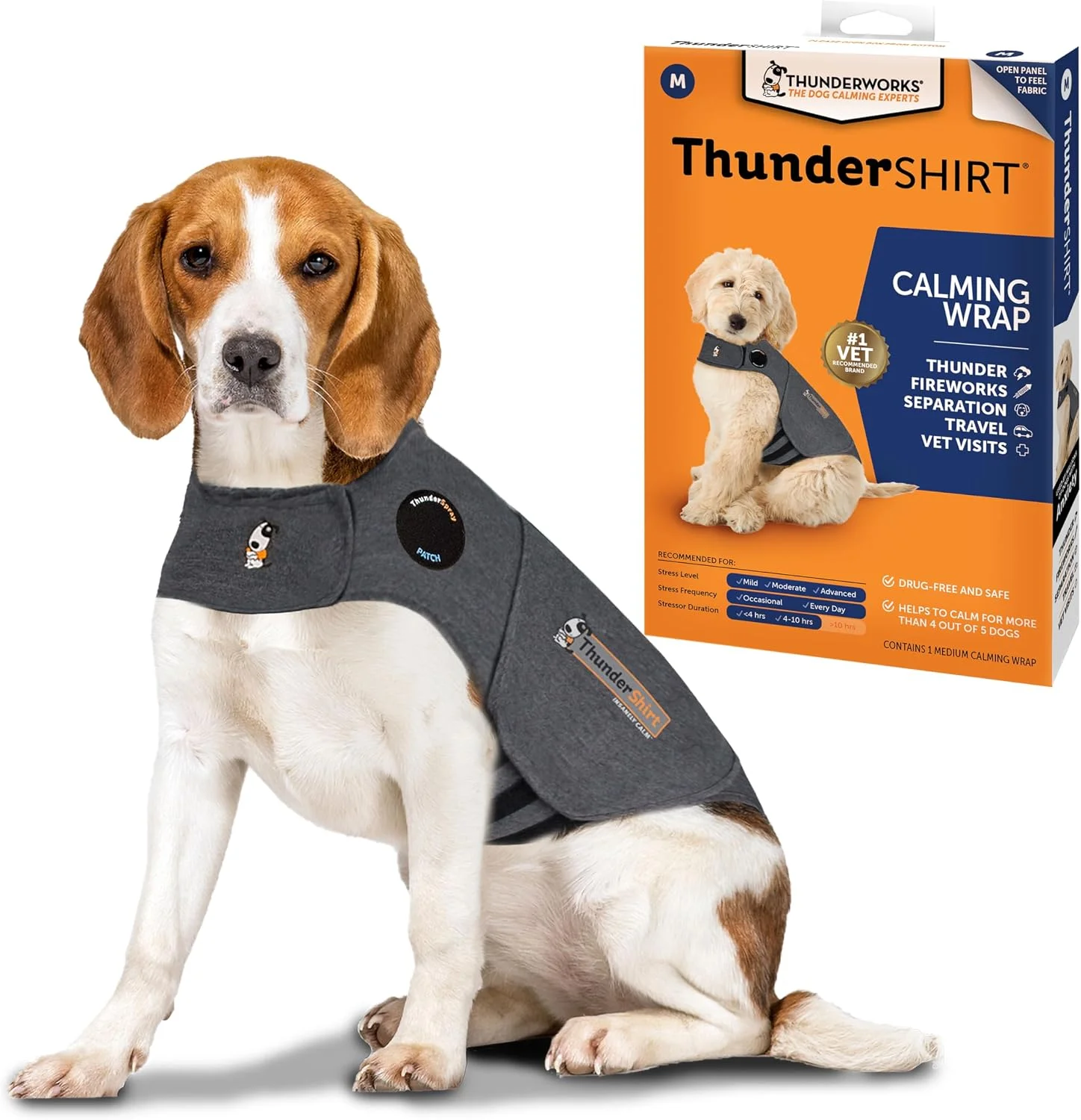 ThunderShirt Chaleco calmante para perros gris · Talle M