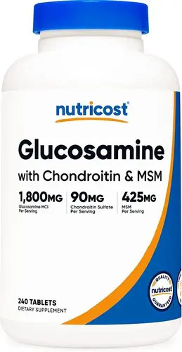 Glucosamina Condroitina Msm Nutricost 240 Tabs 1800mg sin Sabor