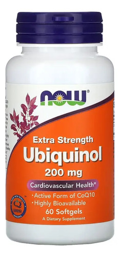 Suplemento En Cápsula Now Ubiquinol sin Sabor