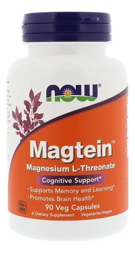 Suplemento En Cápsula Now Suplementos Magtein (l-treonato) de Magtein L-treonato de Magnesio sin Sabor