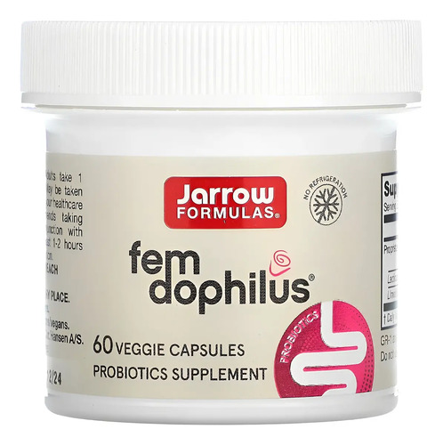 Jarrow Formulas Fem-dophilus Probiótico Vaginal 60 Caps sin Sabor