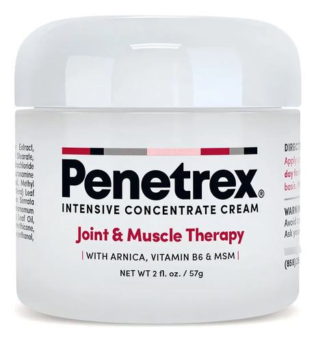 Penetrex Terapia Articular y Muscular, Crema de 2 Onzas, con Hierbabuena Agradablemente Ligera y Que Desaparece Rápidamente