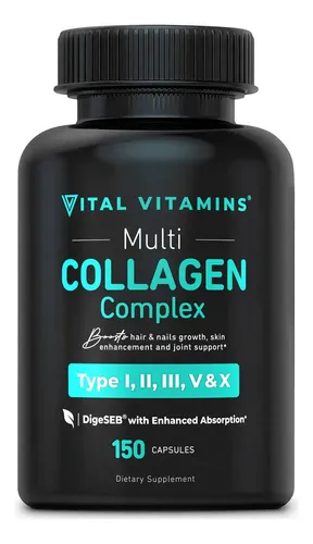 Vital Vitamins Multi Collagen Complex 150 Cápsulas sin Gluten sin Sabor